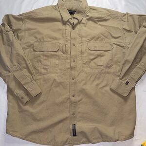 5.11 Tactical Taclite Pro Long Sleeve Vented Back Shirt 72175 Khaki XL REG